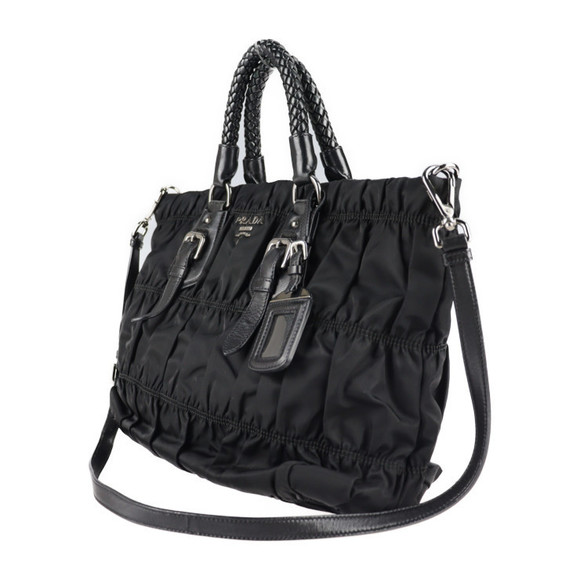 Prada Black Nylon Tessuto Bag Shoulder Gaufre - Picture 1 of 9